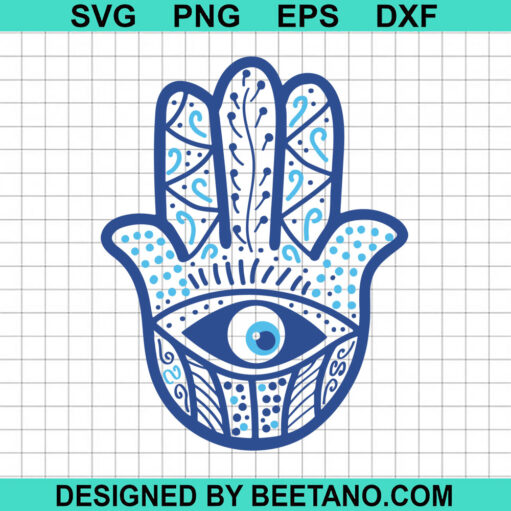 Ornate hand hamsa mandala SVG