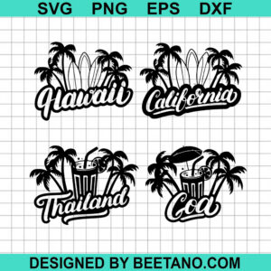 Summer Vacation Palm Tree Svg