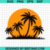 Palm Tree Sunset Svg