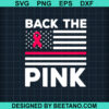 Back The Pink Breast Cancer Svg