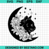Black Cat On The Moon Svg