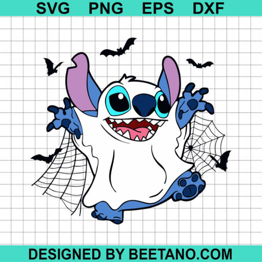 Stitch Boo Halloween Svg