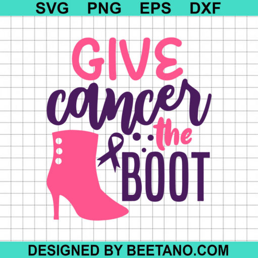 Give cancer the boot SVG