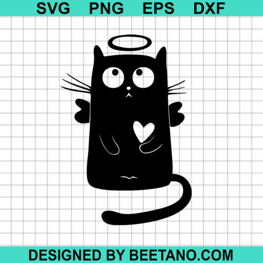 Funny Black Cat SVG