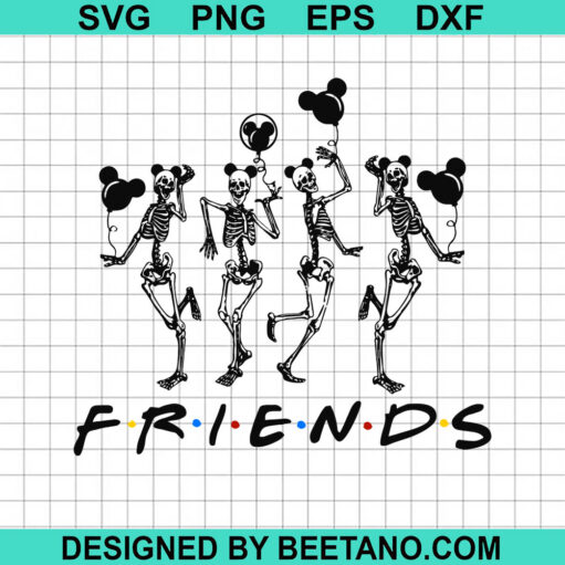 Halloween Skeleton Friends SVG