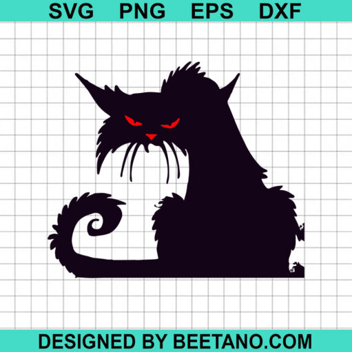 Halloween Black Cat Svg