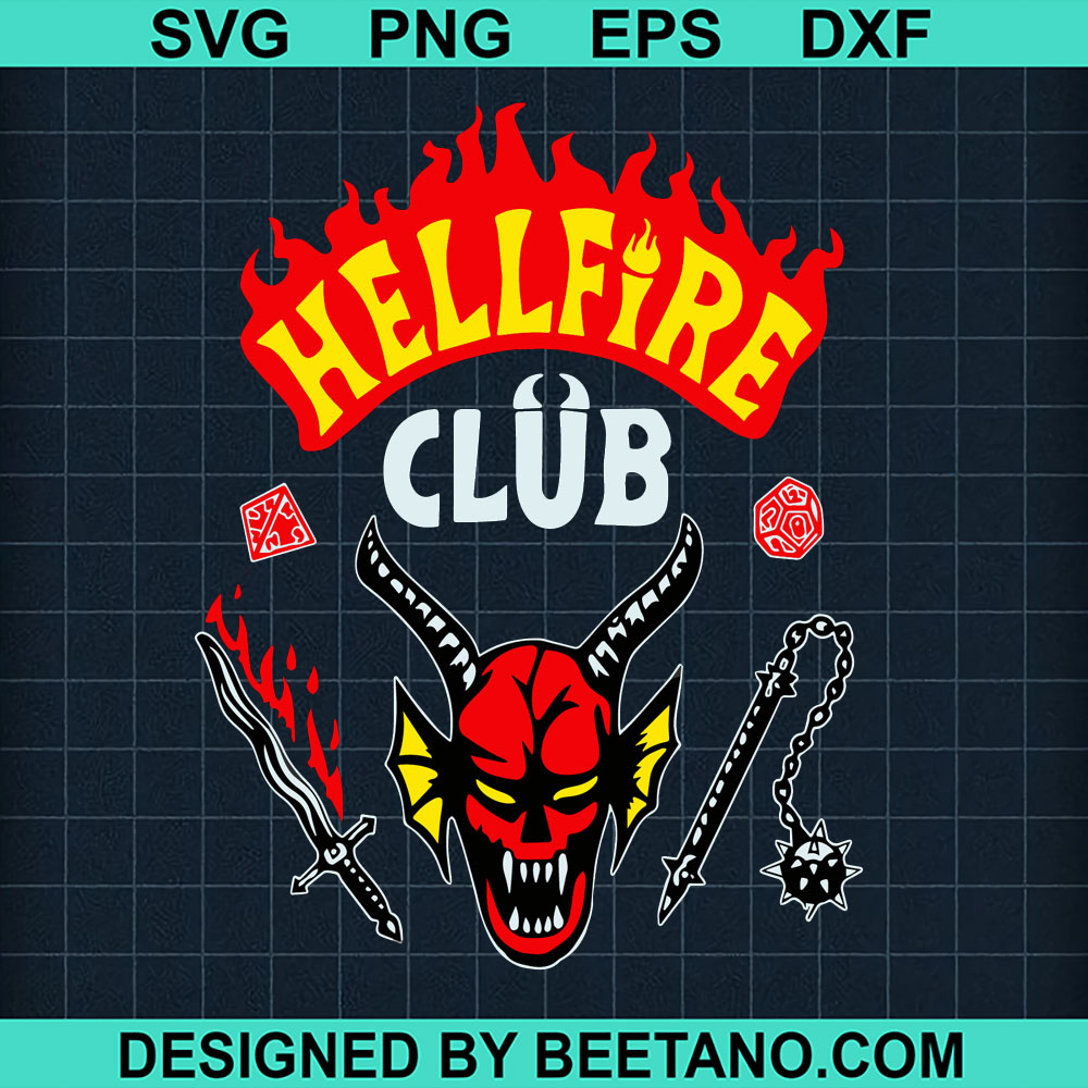 Hellfire club black SVG, Strange things hellfire club SVG, Hellfire ...