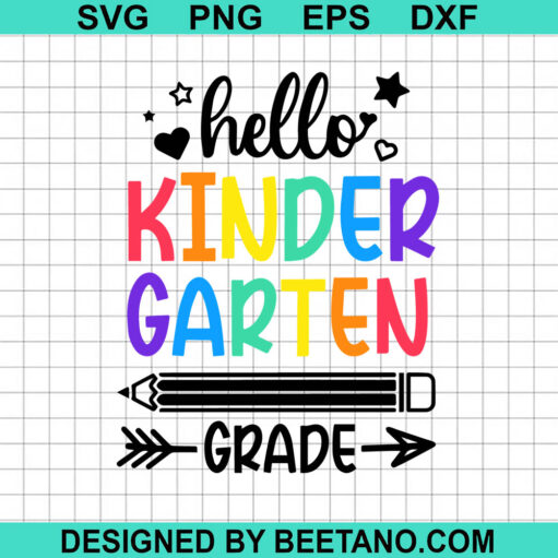 Hello Kindergarten grade SVG