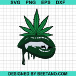 Vampire Weed Lips SVG, Halloween Lips SVG, Weed Lips SVG