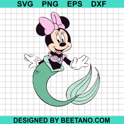 Minnie Mouse Mermaid SVG
