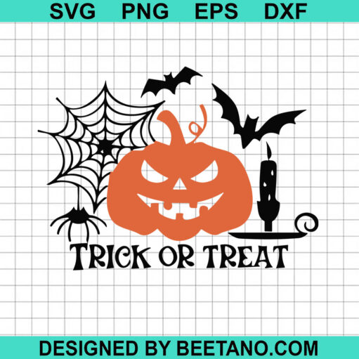 Trick or treat pumpkin halloween SVG