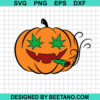 Pumpkin Smoking Weed Svg