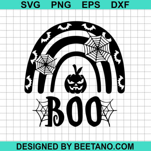 Halloween Rainbow Boo SVG, Halloween Boo SVG, Rainbow Boo SVG