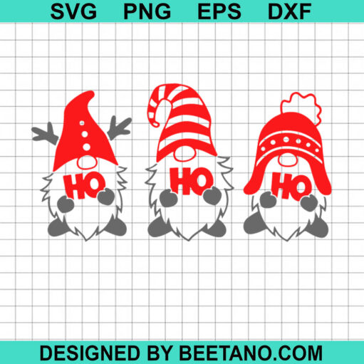 Ho Ho Ho Gnomes SVG, Christmas Gnomes SVG, Ho Ho Ho SVG