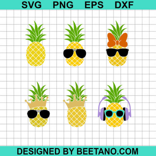 Pineapple Sunglasses Bundle SVG, Pineapple Bundle SVG, Summer Pineapple SVG