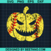 Softball Pumpkin Halloween SVG