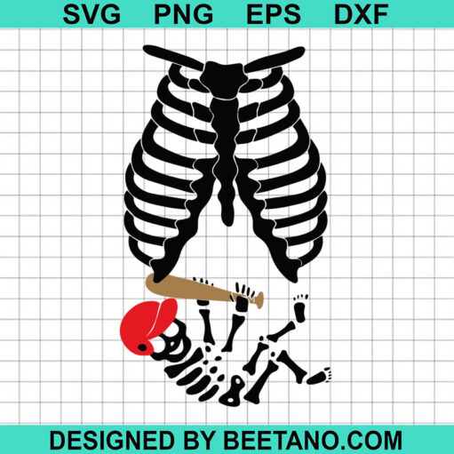 Halloween Pregnant Skeleton SVG, Baby Skeleton SVG, Pregnant Skeleton SVG