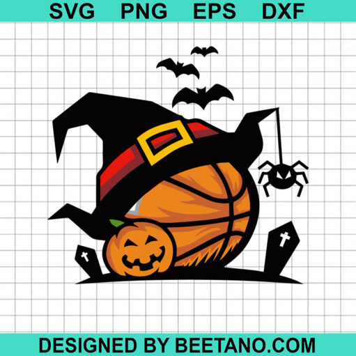 Halloween Basketball Witch Svg
