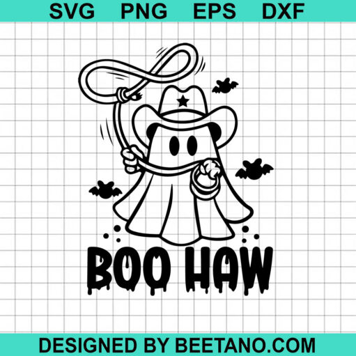 Boo haw Halloween SVG, Boo haw SVG, Cowboy boo SVG cut file