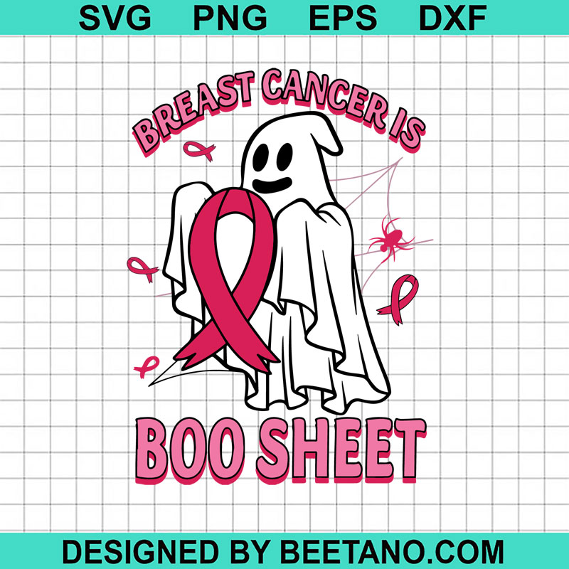 Breast Cancer Is Boo Sheet SVG, Halloween Boo Sheet SVG, Breast Cancer