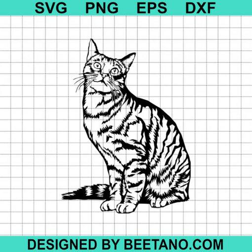 Tabby Cat SVG, Cat Lover SVG, Cute Cat SVG