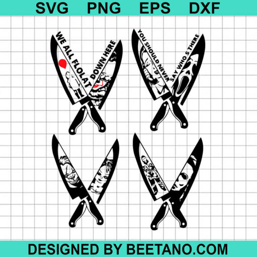Halloween Horror Knives Svg