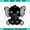 Mandala Baby Elephant SVG