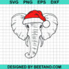 Elephant Christmas Hat SVG