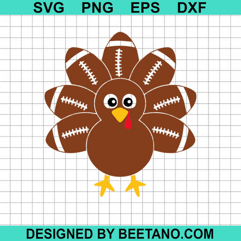 Football Turkey Svg Thanksgiving Turkey Svg Football Svg