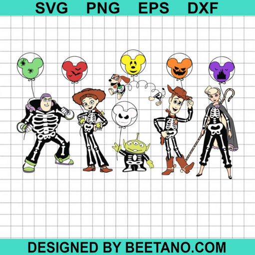 Toy Story Halloween Skeleton Svg