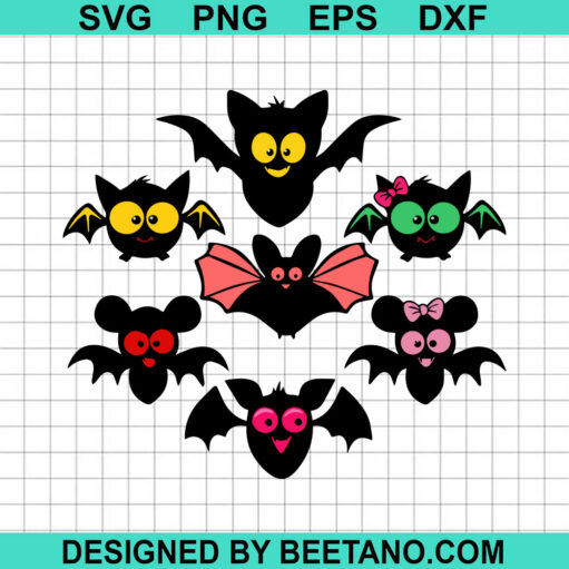 Halloween Bats Bundle SVG, Halloween Bat SVG, Funny Bat SVG