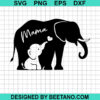 Mama And Baby Elephant SVG