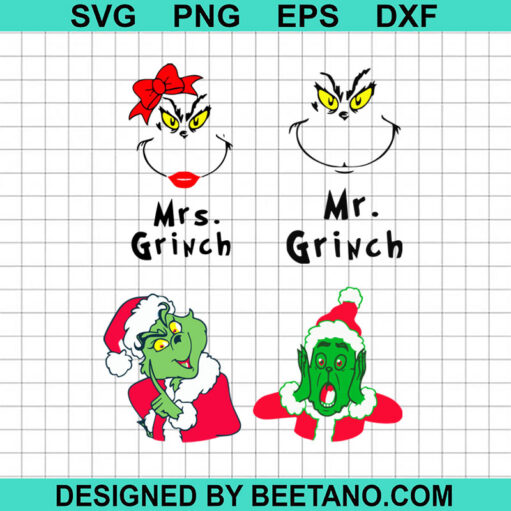 Mrs Grinch Christmas Bundle Svg
