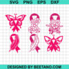 Pink ribbon breast cancer bundle SVG