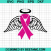 Breast cancer angel wings SVG