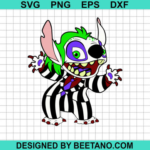 Beetlejuice Stitch SVG, Horror Stitch SVG, Halloween Stitch SVG