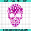 Breast Cancer Skull Svg
