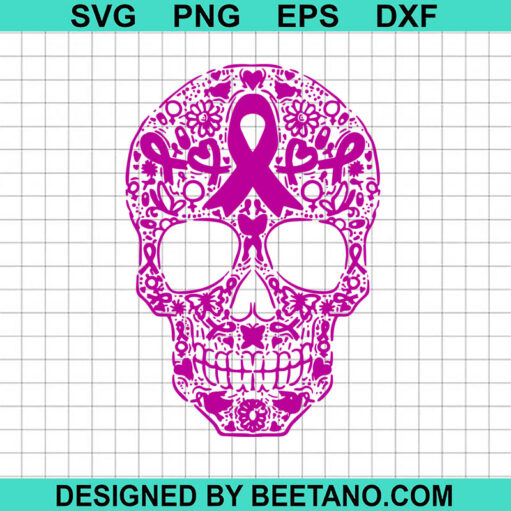 Breast Cancer Skull SVG