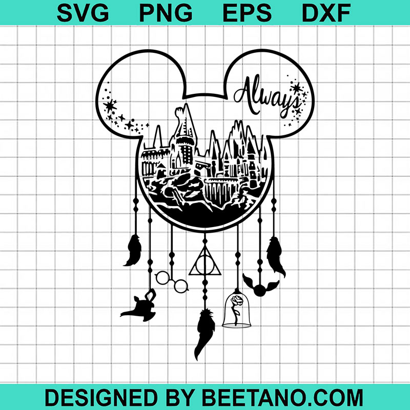 Harry Potter Always Mickey Ears SVG, Harry Potter Mickey Dream Catcher