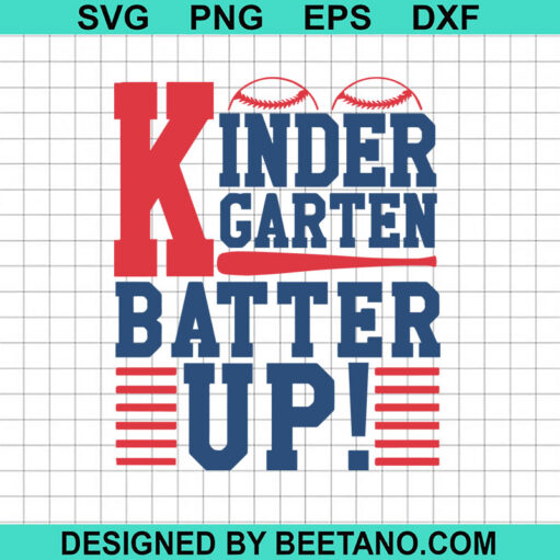 Kindergarten Batter Up Svg