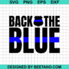 Back the blue police badge SVG