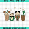 Christmas Disney Mickey Coffee Latte Svg