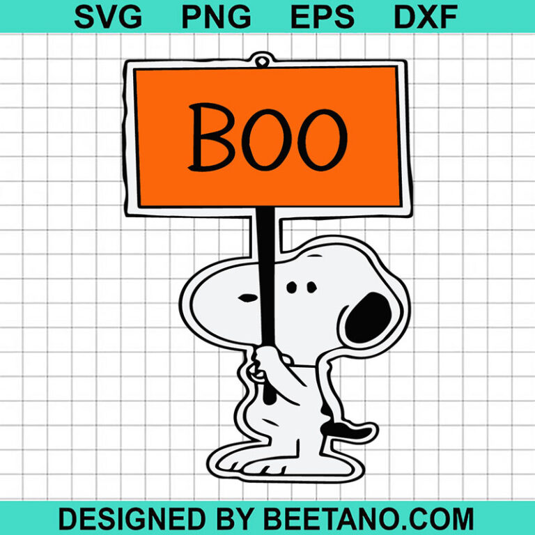 Snoopy Boo SVG, Halloween Snoopy SVG, Halloween Boo SVG