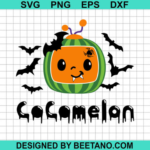 Halloween Cocomelon SVG, Cocomelon With Halloween Bat SVG, Funny Halloween SVG