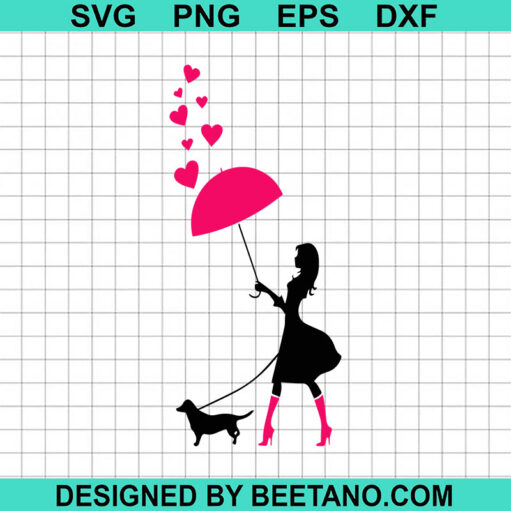 Lady With A Dog Svg