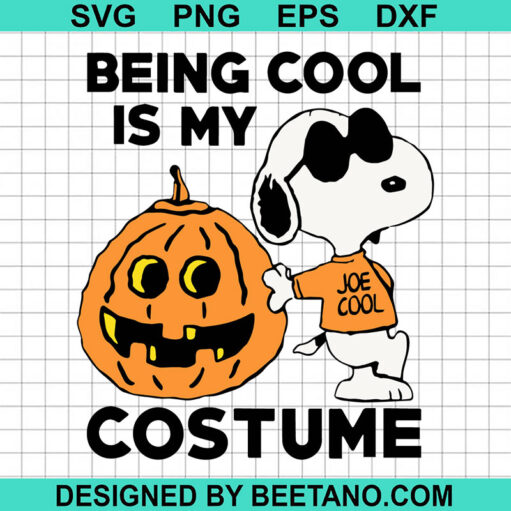 Snoopy Being Cool Is My Costume SVG, Snoopy Halloween SVG, Snoopy Pumpkin SVG