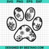 Snowflake Dog Paw SVG