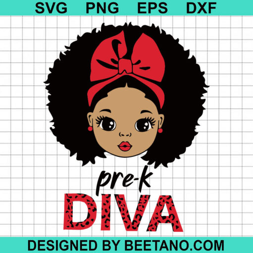 Pre K Diva Black Girl Svg