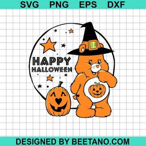 Scary bear happy halloween SVG, Scary bear halloween SVG, Halloween bear SVG