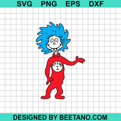Thing 1 dr seus SVG